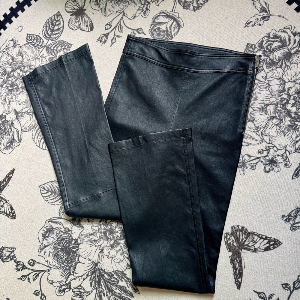 Helmut Lang Flare Leather Pants